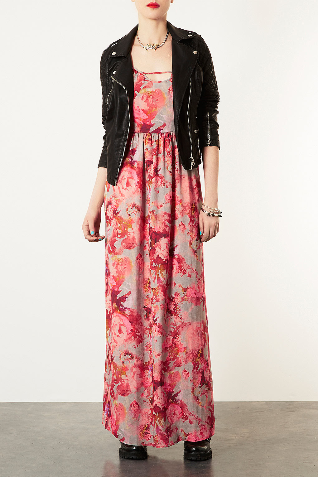 Lyst Blur Floral Maxi Dress in Pink