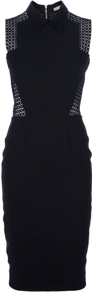 Victoria Beckham Asymmetric Jersey Dress in Black | Lyst