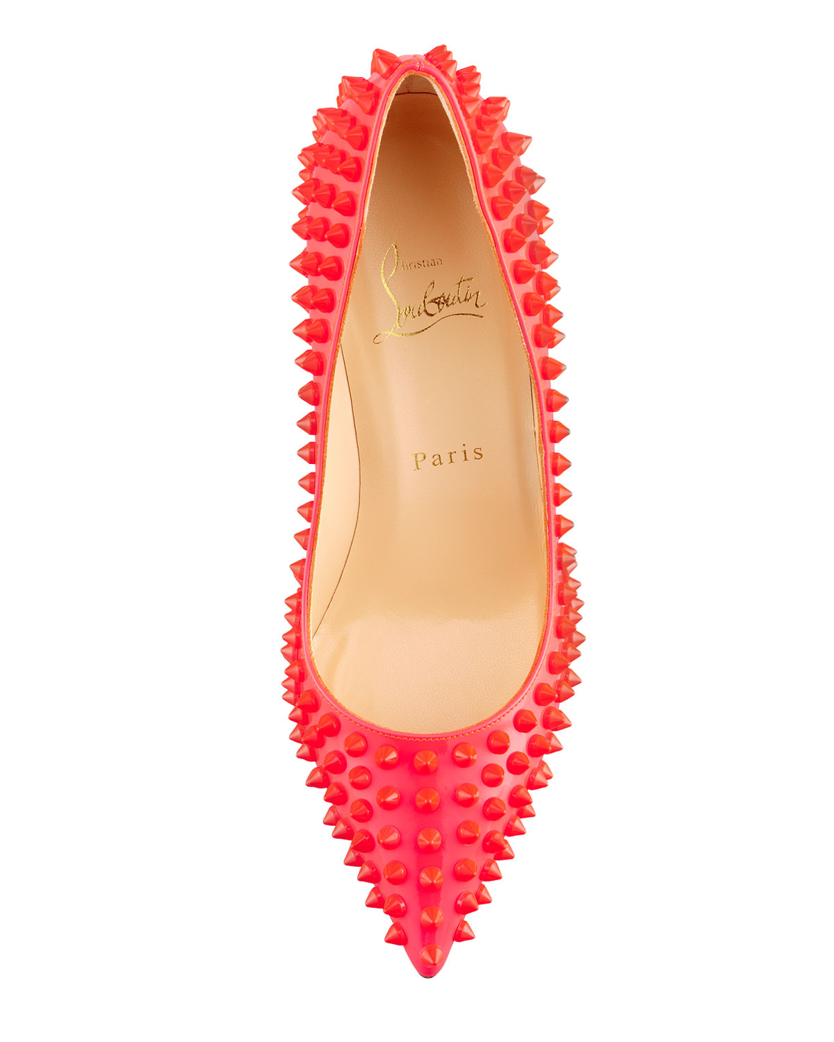 Christian louboutin Pigalle Spiked Pointedtoe Red Sole Pump Pink ...  