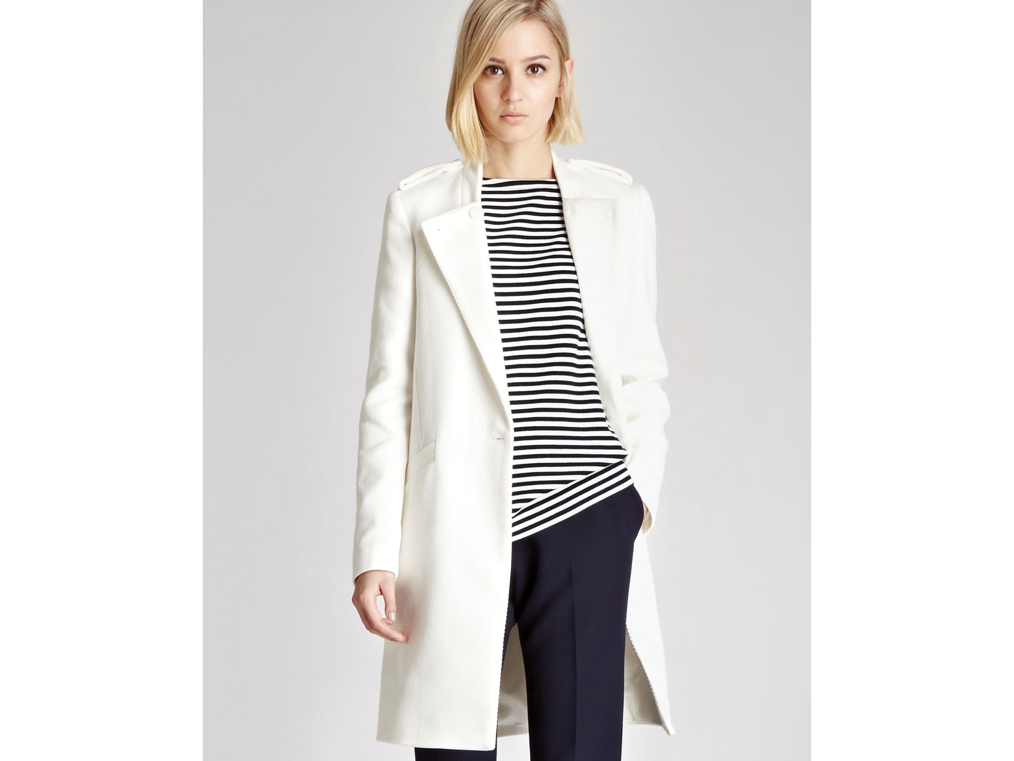 white reiss coat