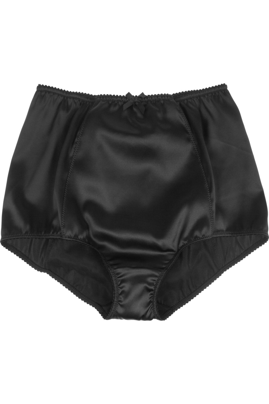 Dolce And Gabbana Highrise Stretch Silk Satin Briefs In Black Lyst