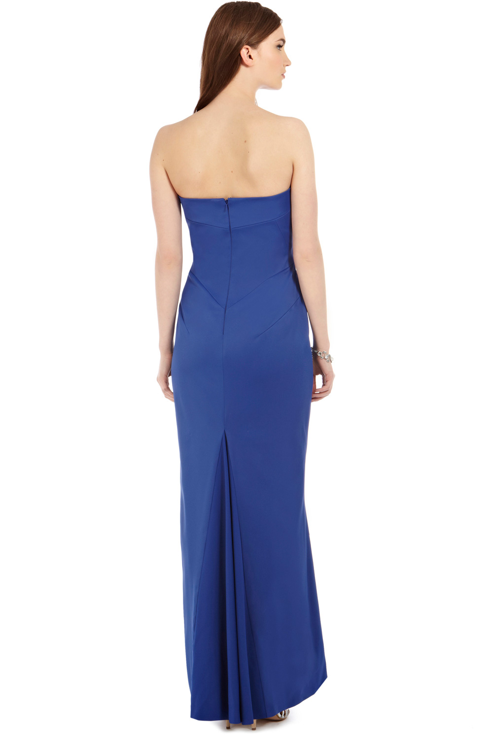 Lyst Coast Breita Bandeau Maxi Dress in Blue