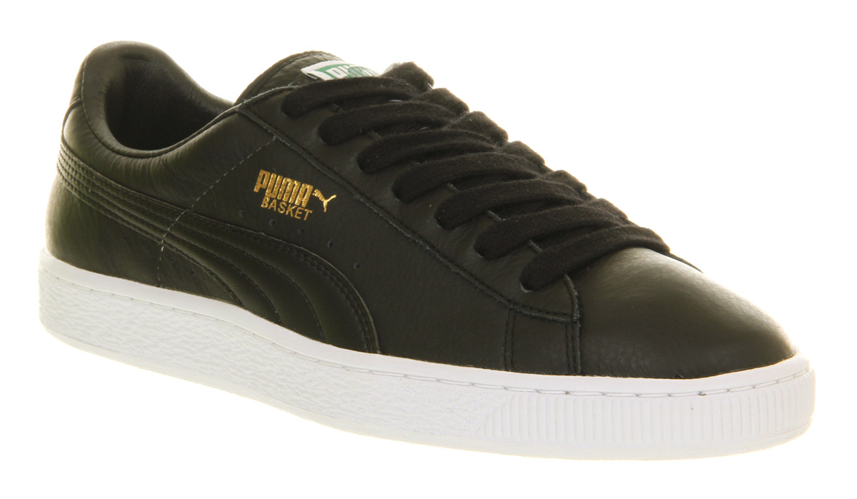 Lyst - Puma Basket Classic Black White Leather in Black for Men