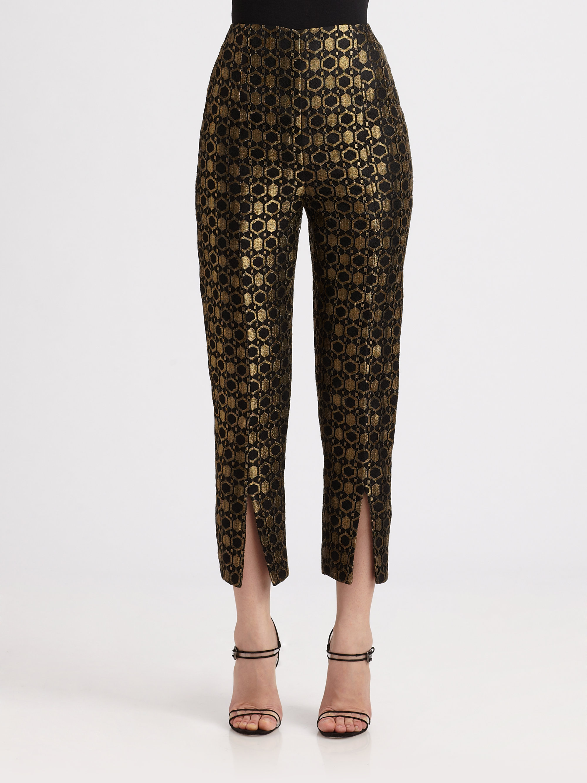 Black  Gold Rocco Wide Leg Trousers