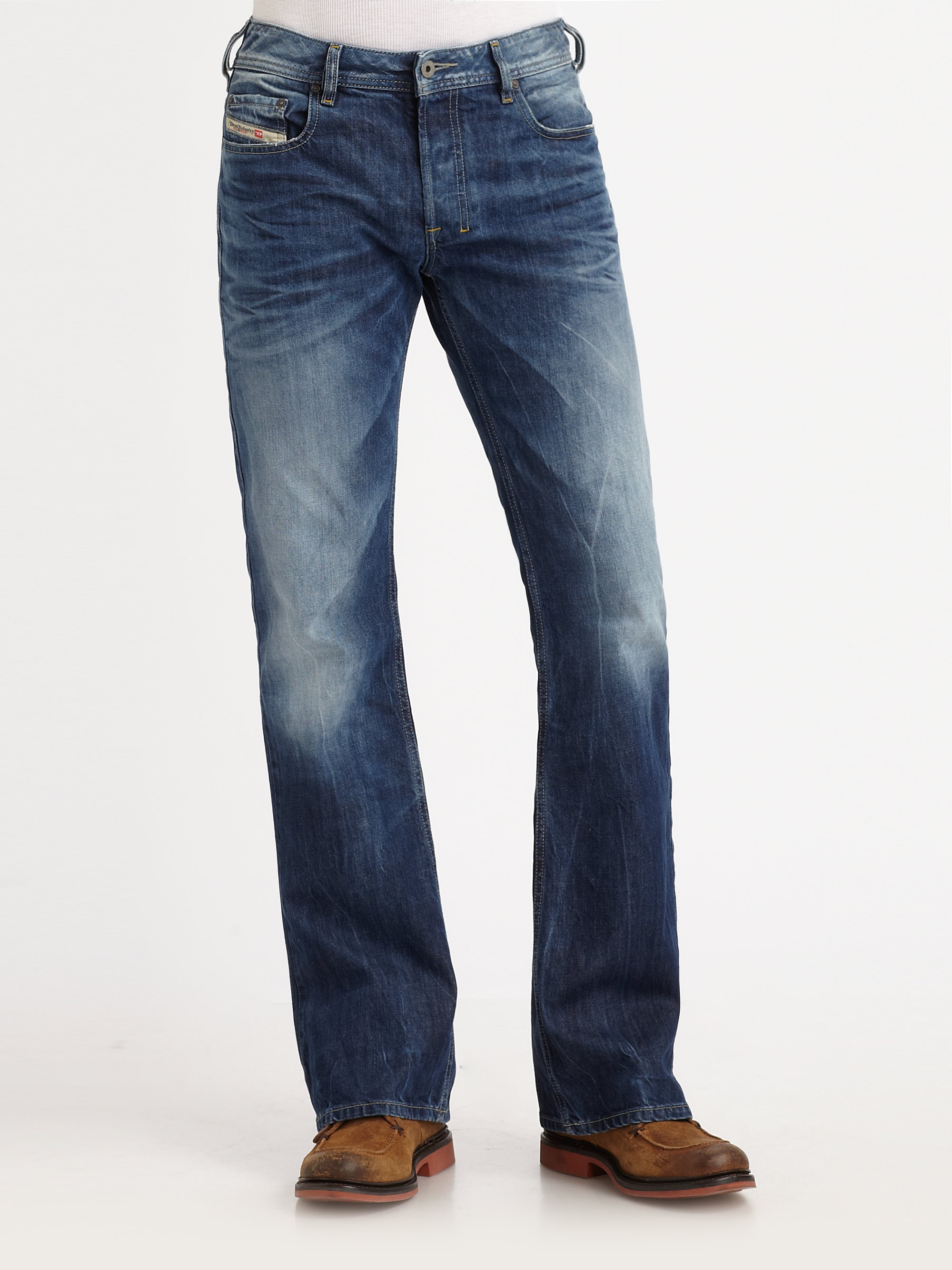 Diesel Zathan Slim Bootcut Jeans in Blue for Men (denim) | Lyst