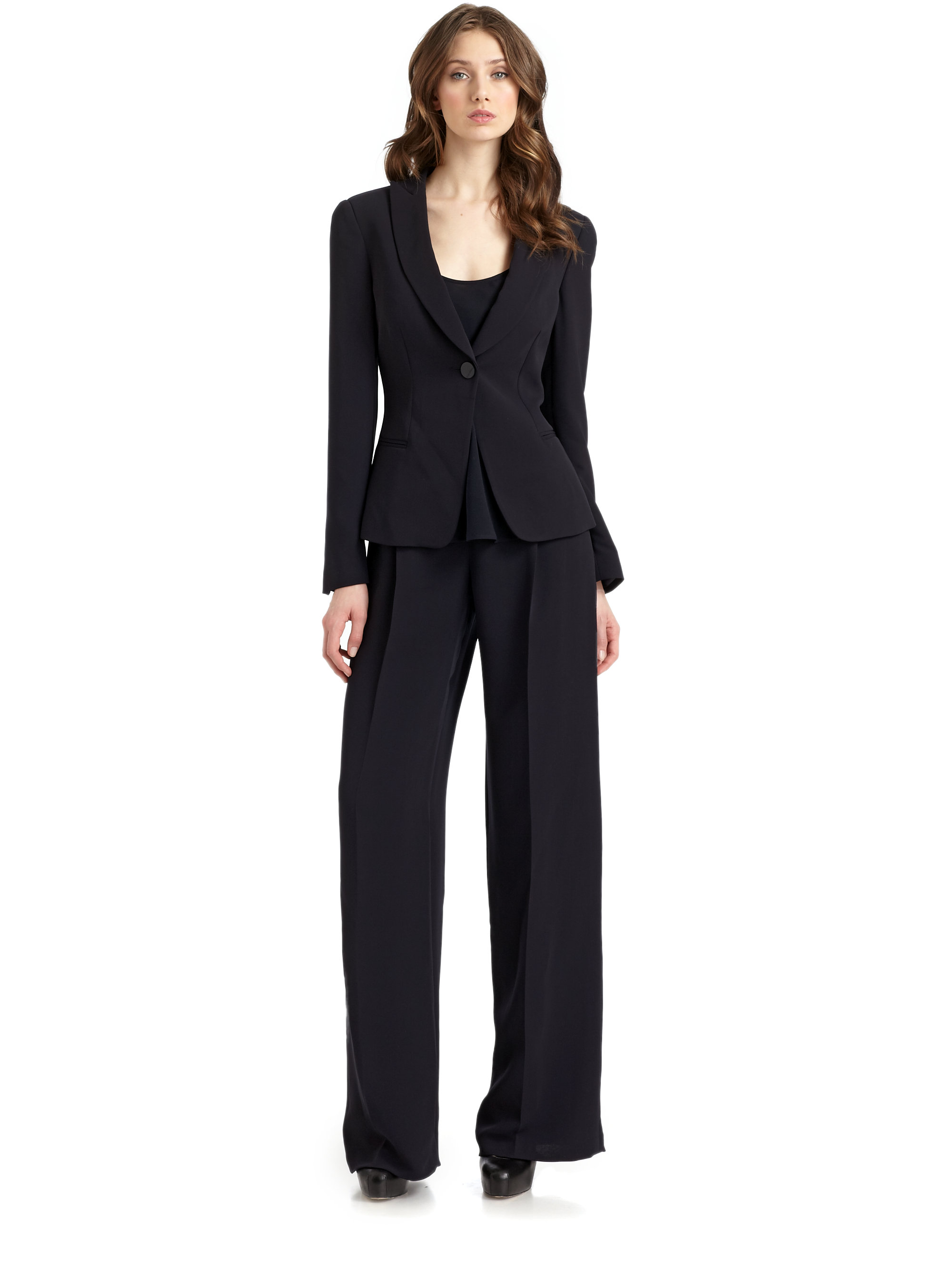 Custom Made Black Women Suit Pinstripe Suit Brand Lady