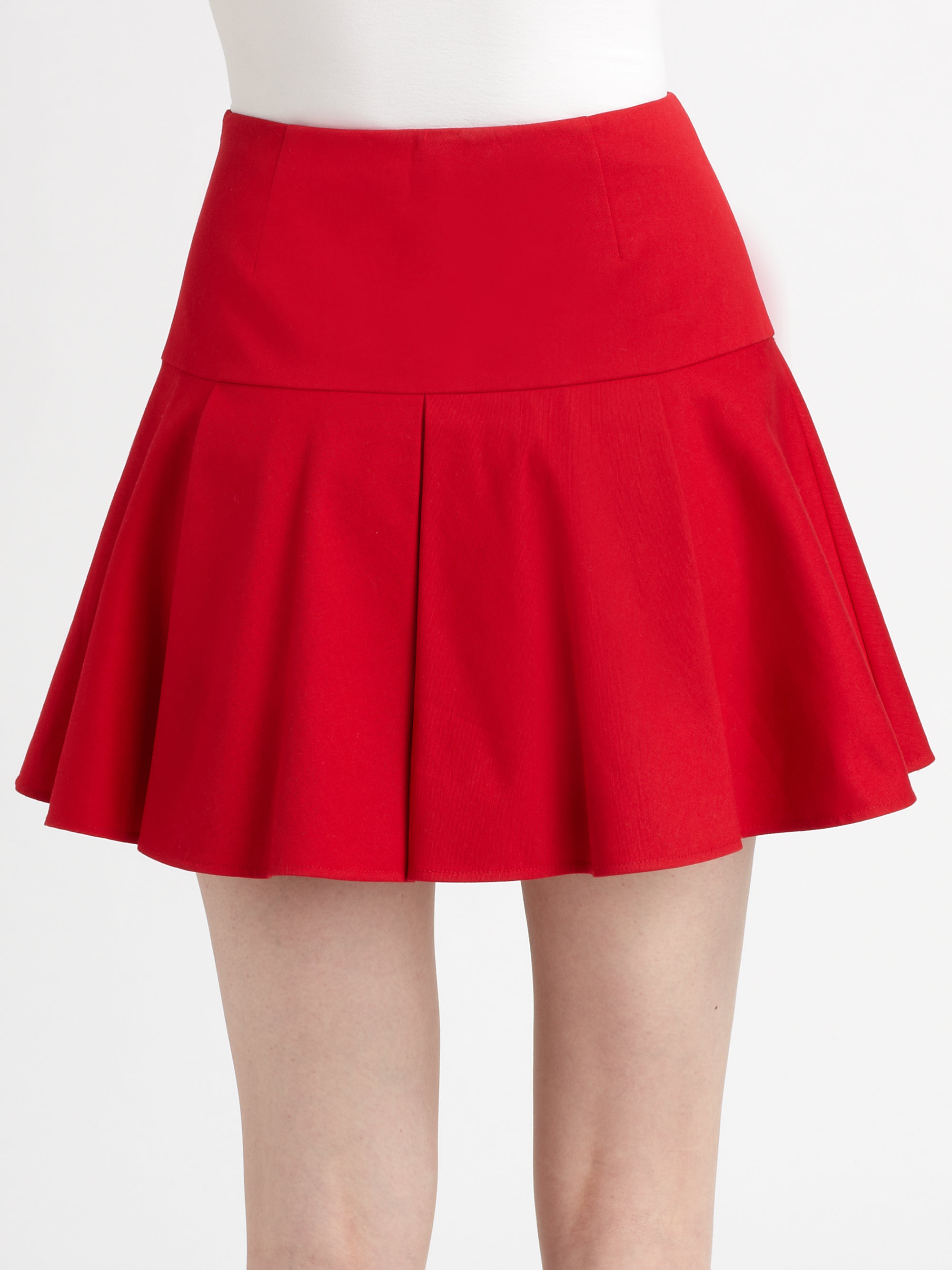 Lyst Red  valentino Mini Skirt  in Red 