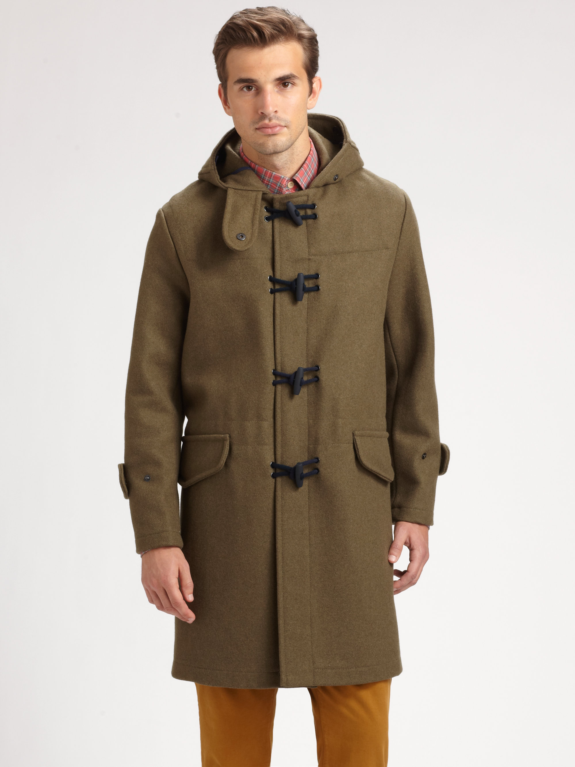 Fred perry Modernist Gloverall Duffel Coat in Natural for Men | Lyst