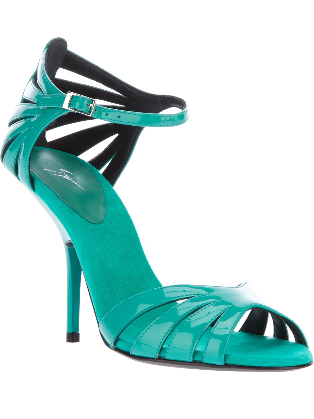 giuseppe zanotti green heels