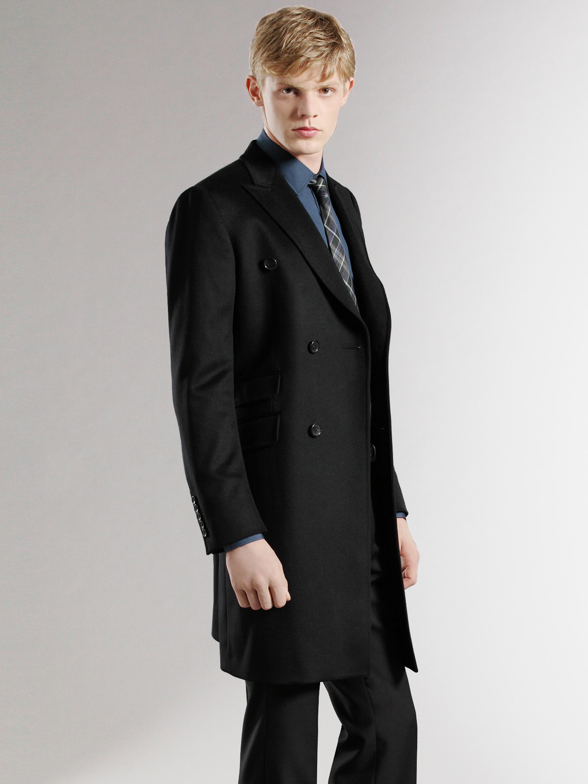 Lyst - Gucci Doublebreasted Wool Coat in Black for Men