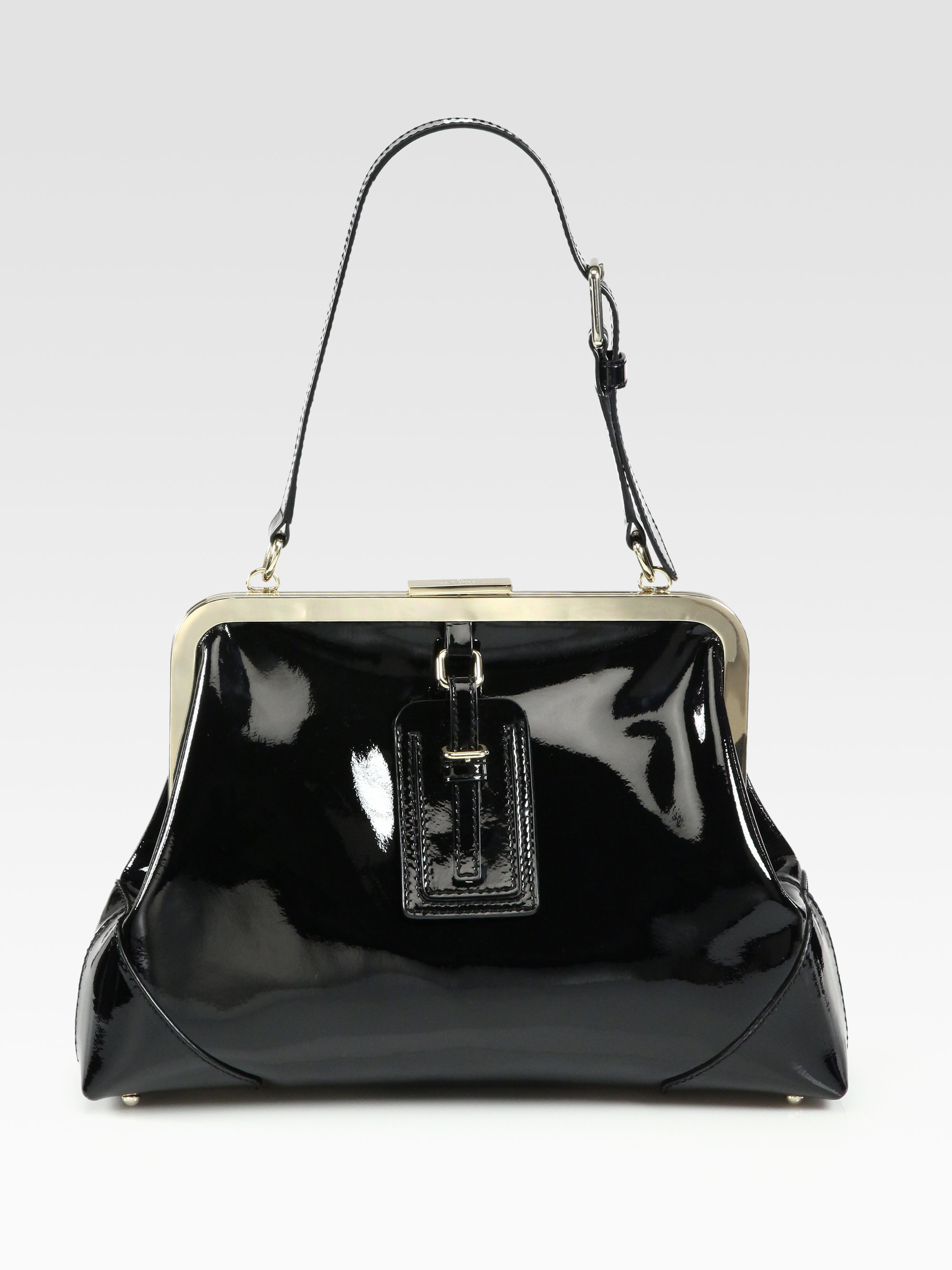 Lyst Kate Spade New York Parker Patent Leather Shoulder Bag In Black Gallery
