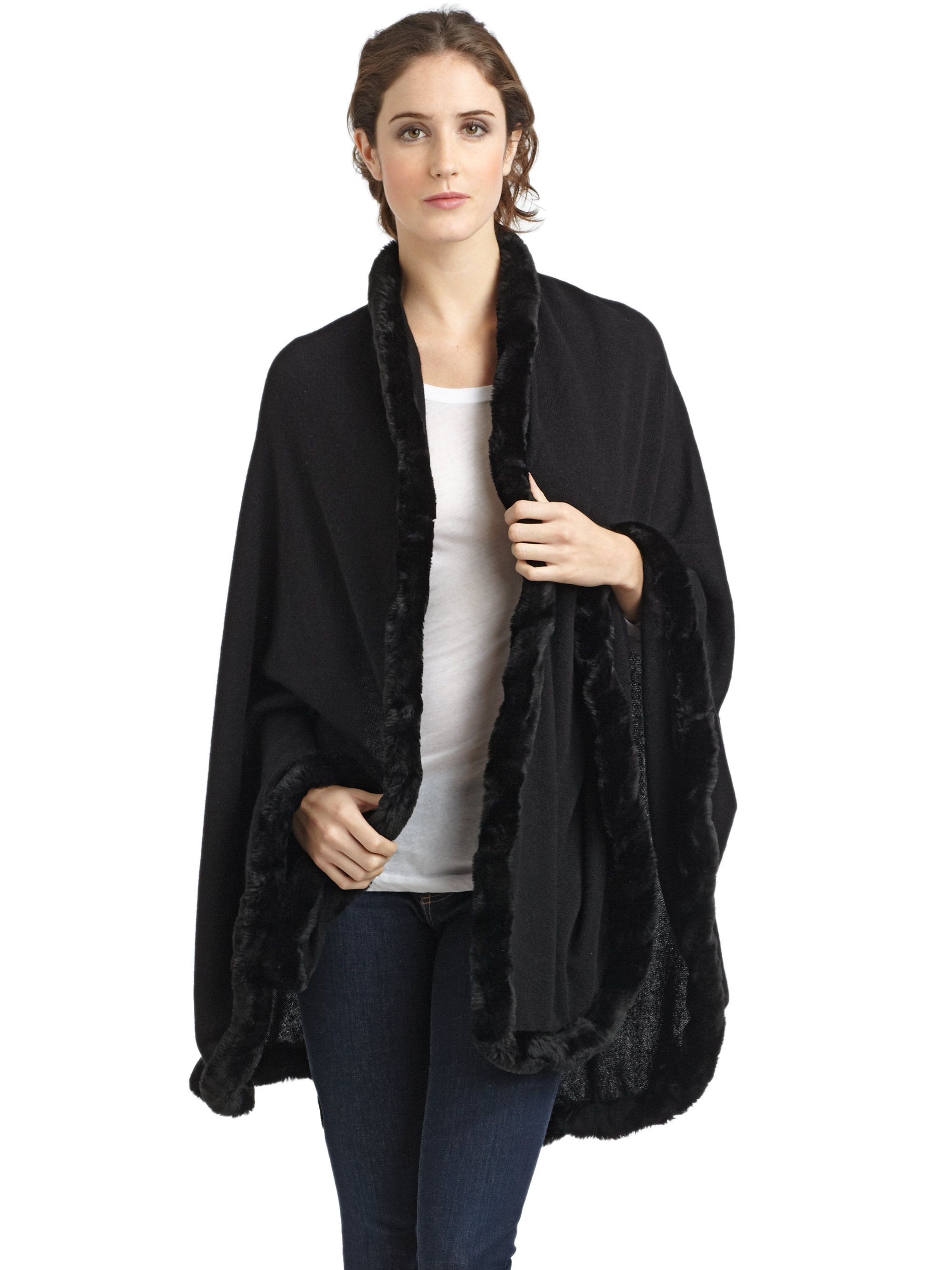 Portolano Cashmere Shawl in Black | Lyst