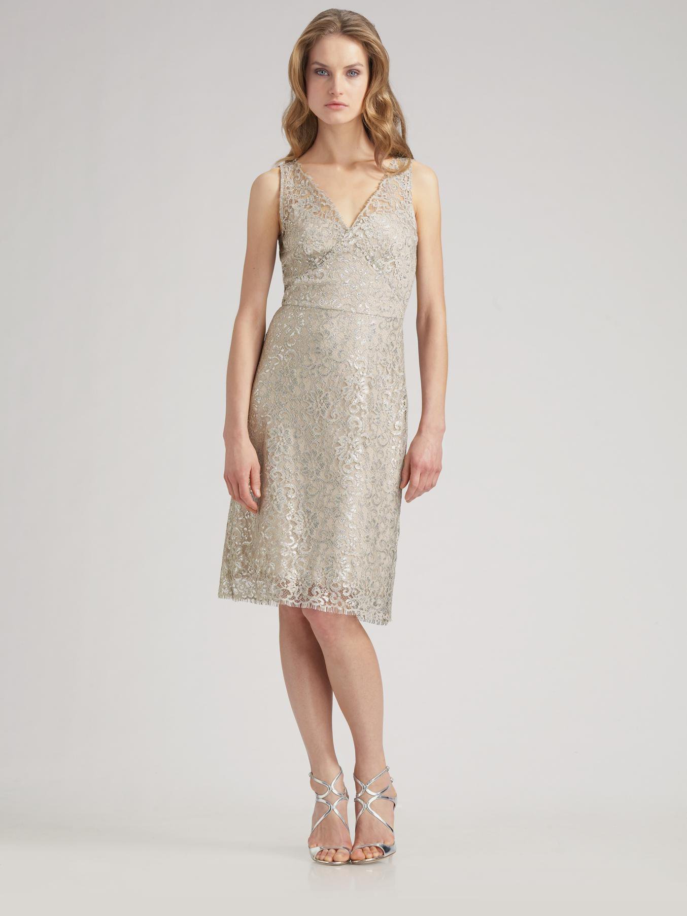 bcbg faux croc metallic dress