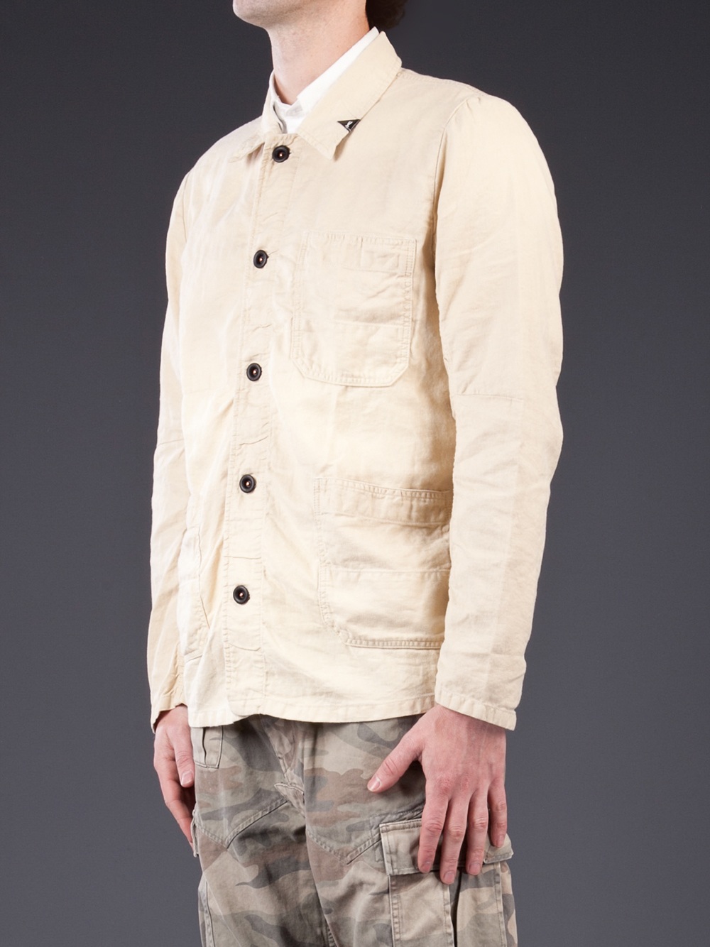 Lyst - Denham Mao Jacket in Natural for Men