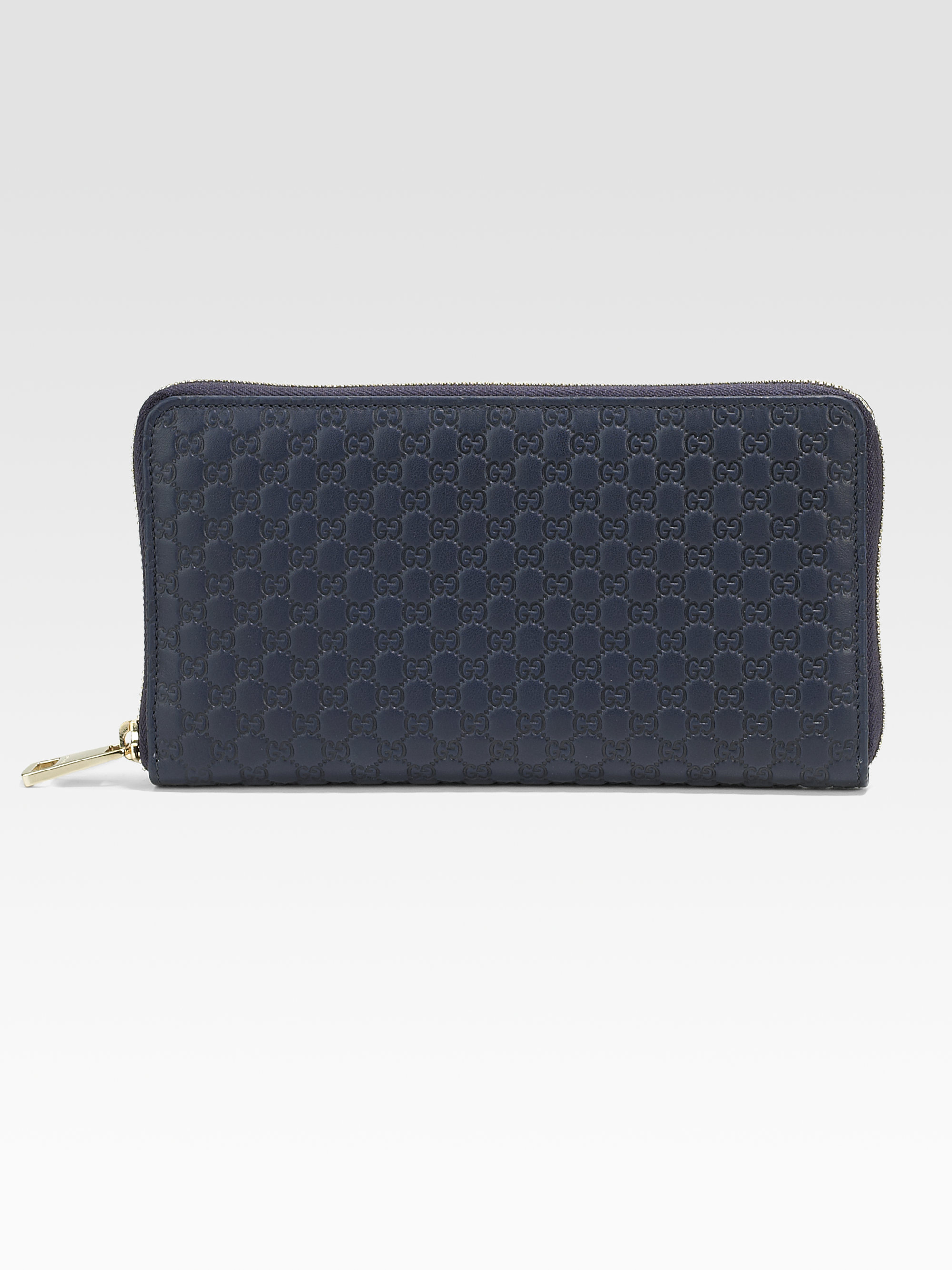 Gucci Zipper Large Continental Wallet in Blue Lyst