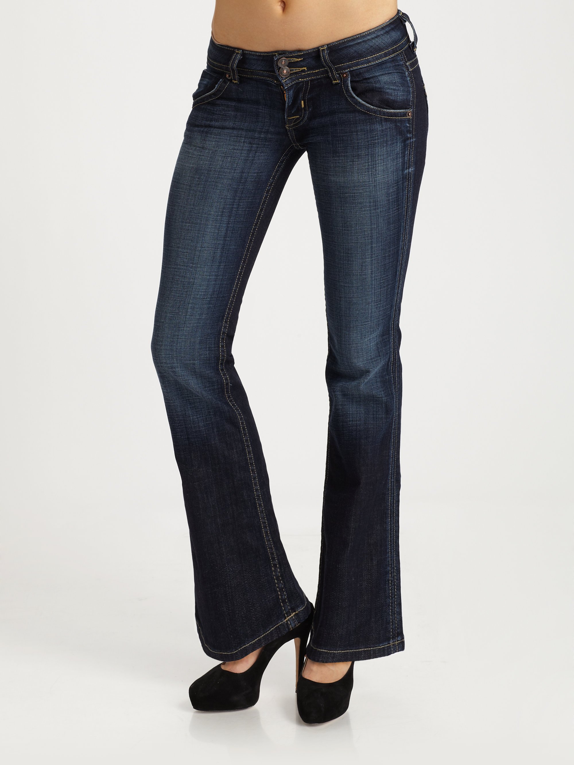 Hudson jeans Petite Signature Bootcut Jeans in Blue | Lyst