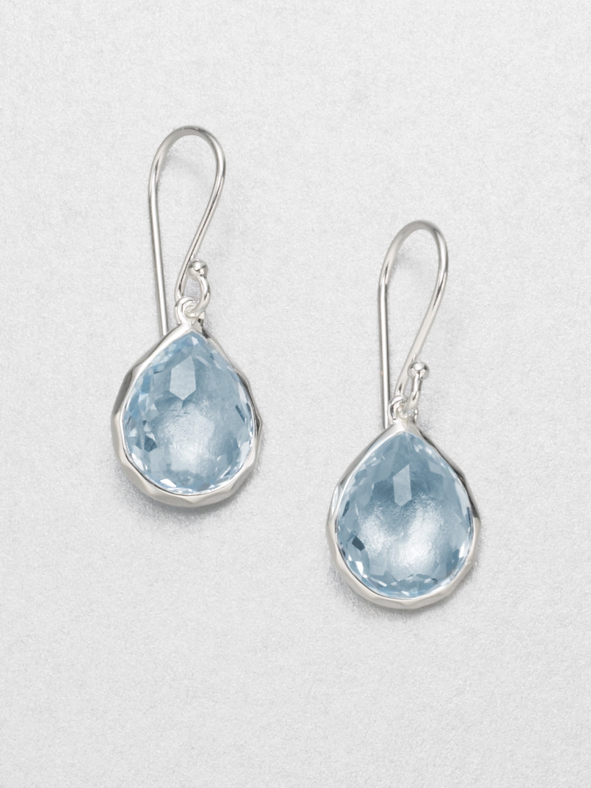 Ippolita Blue Topaz Sterling Silver Teardrop Earrings In Blue Lyst