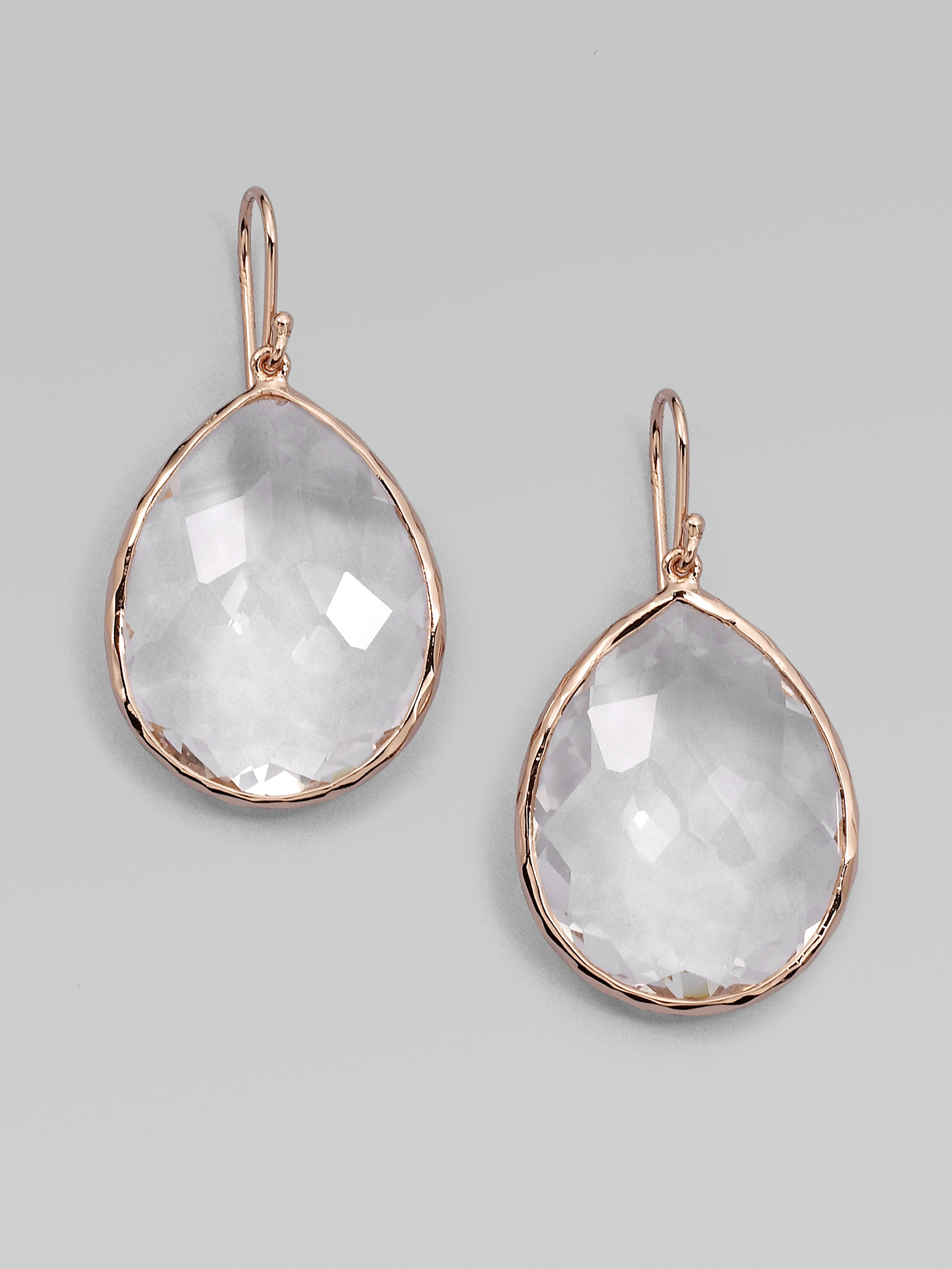Lyst Ippolita Ros Eacute Rock Candy Clear Quartz Large Teardrop Gallery