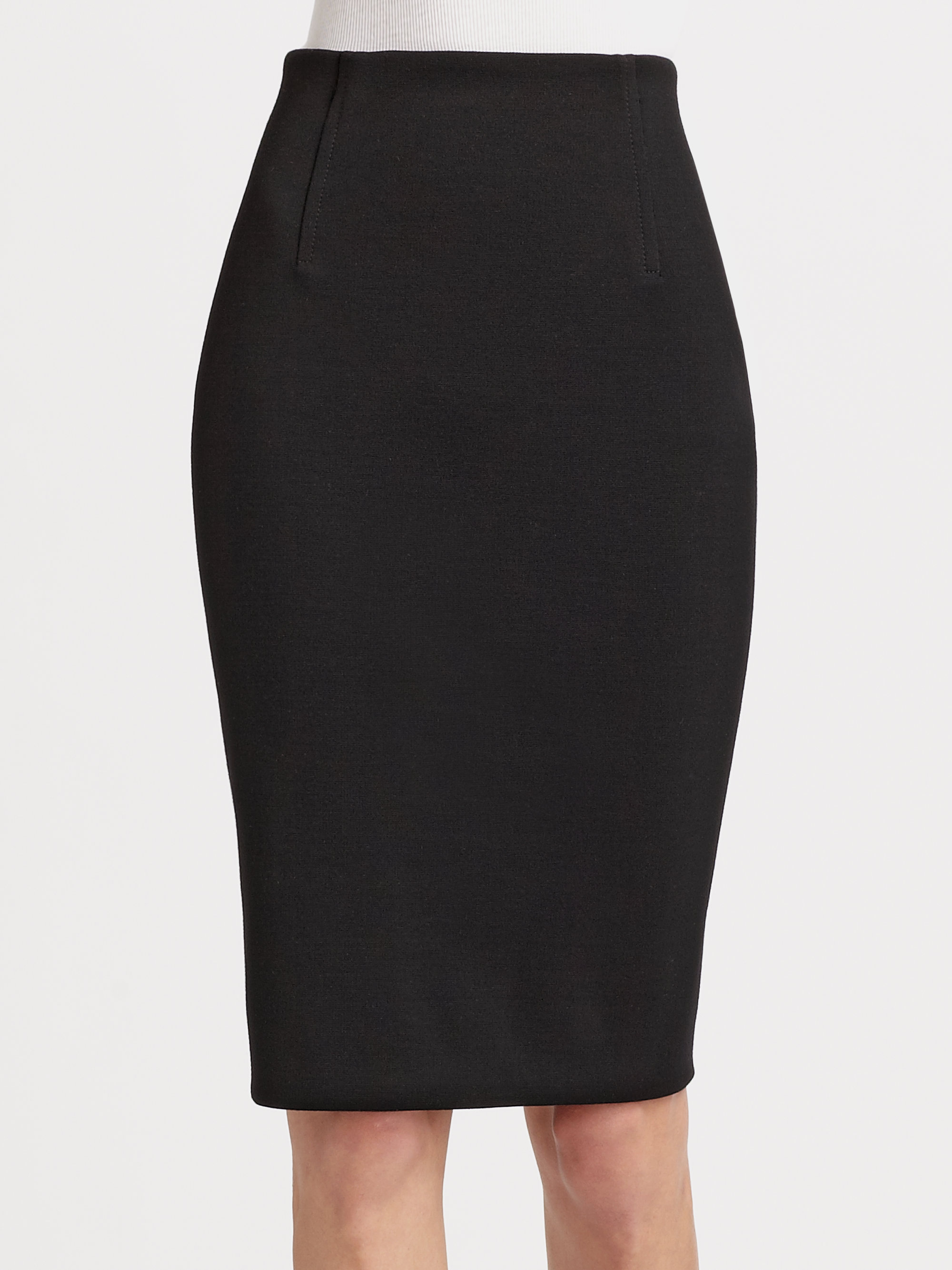 Lyst - Marc jacobs Double Knit Pencil Skirt in Black