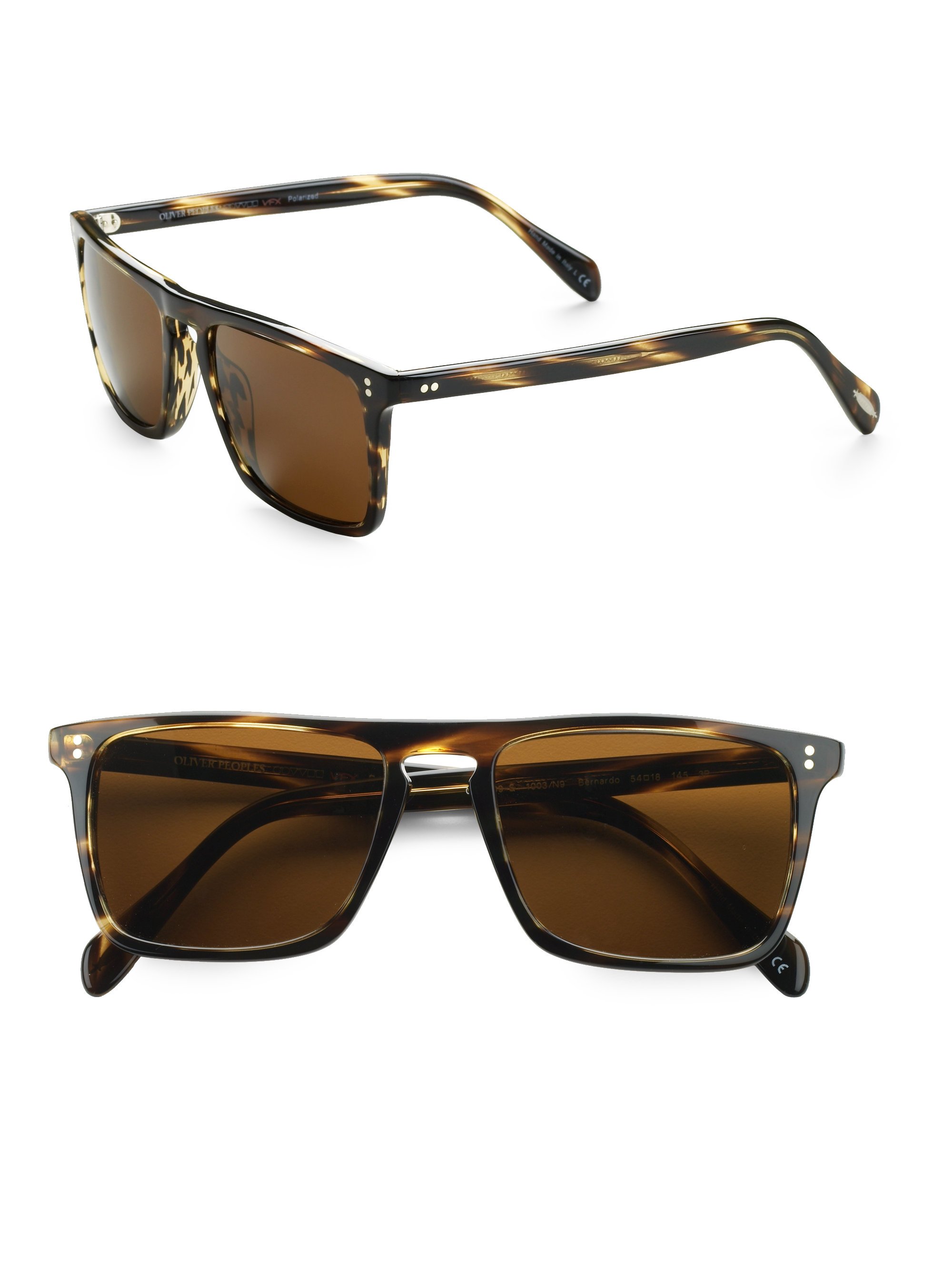 Oliver Peoples Bernardo Square Sunglassescocobolo In Brown For Men Lyst