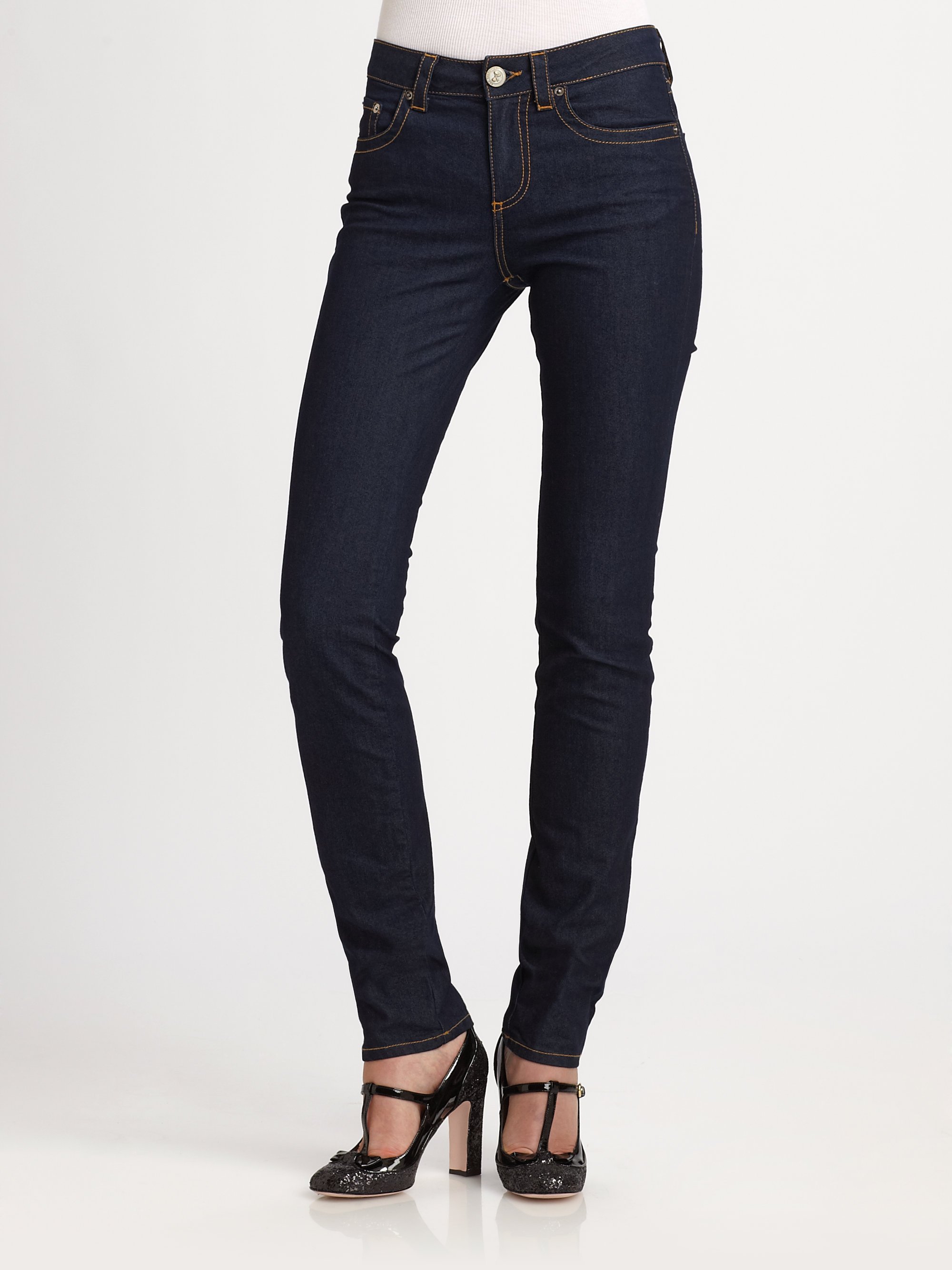 Red valentino Skinny Jeans in Blue | Lyst