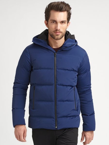 Theory Puffer Winter Jacket in Blue for Men (navy) | Lyst