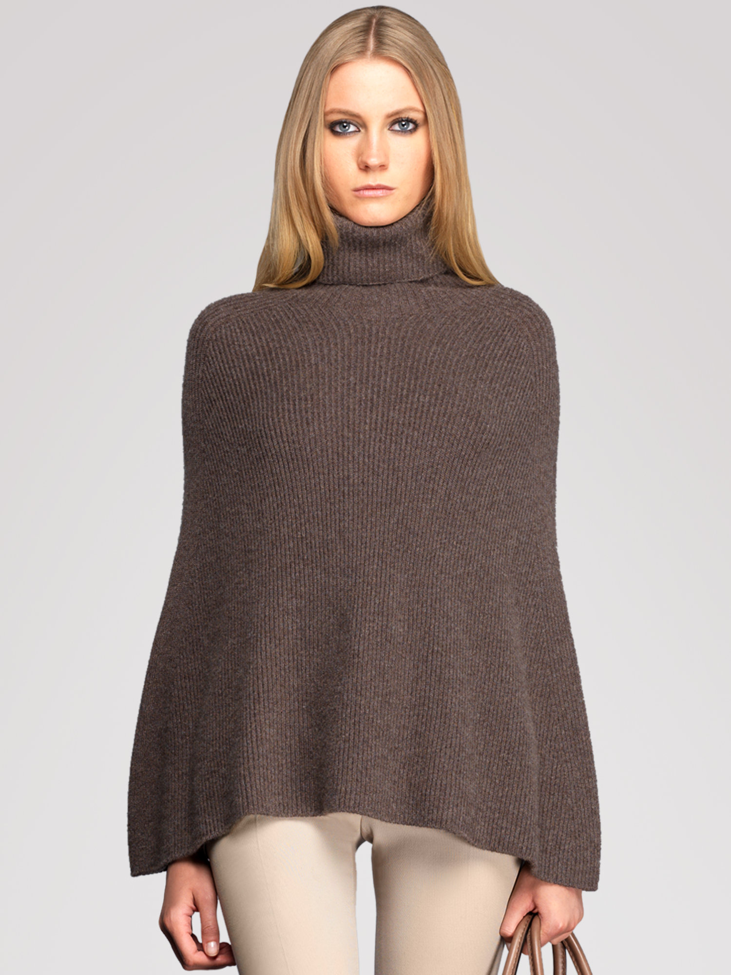 Gucci Cashmere Poncho in Brown (pumice) | Lyst