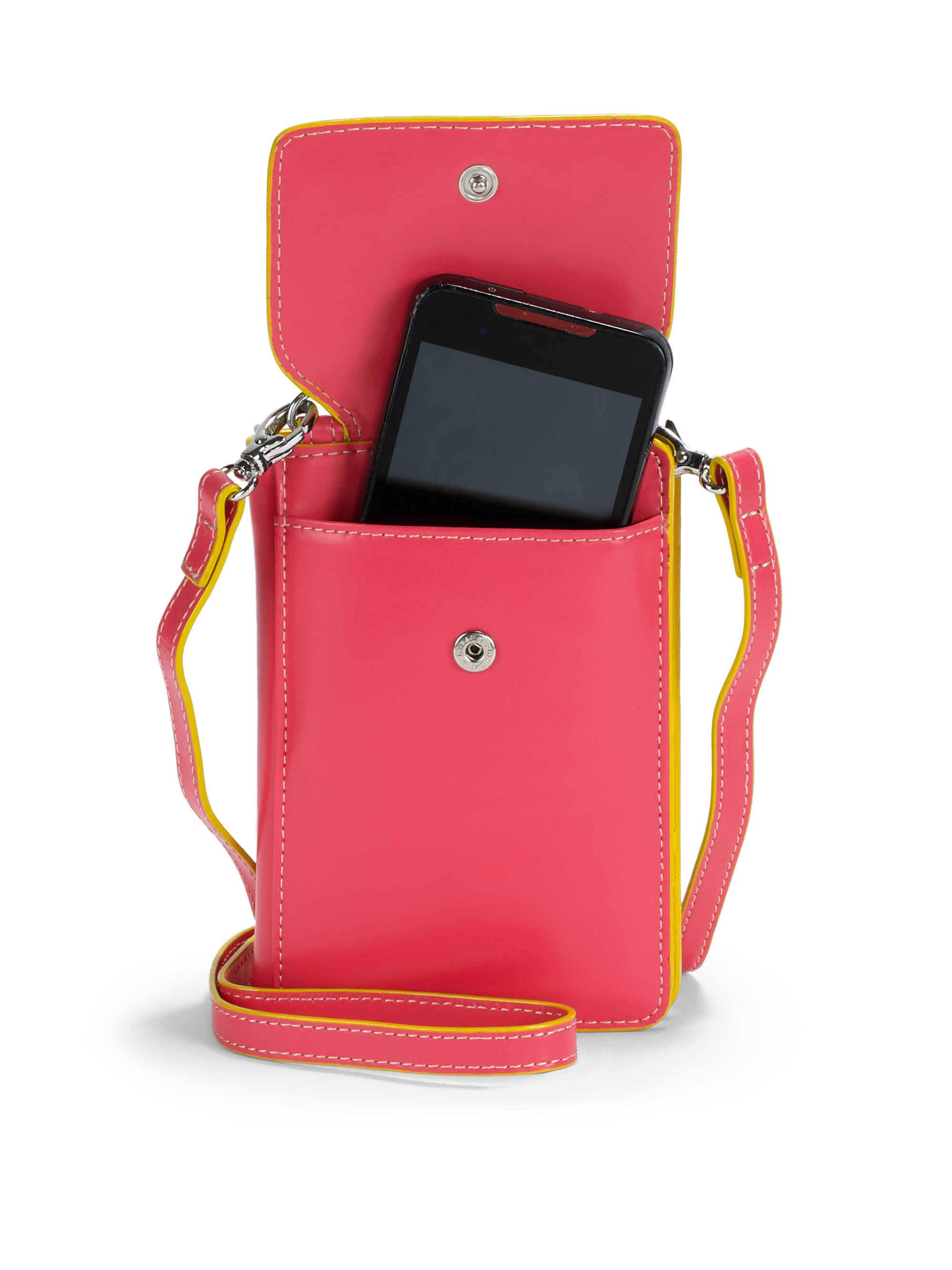 Lyst Lodis Audrey Olive Phone Crossbody Bag In Pink Gallery