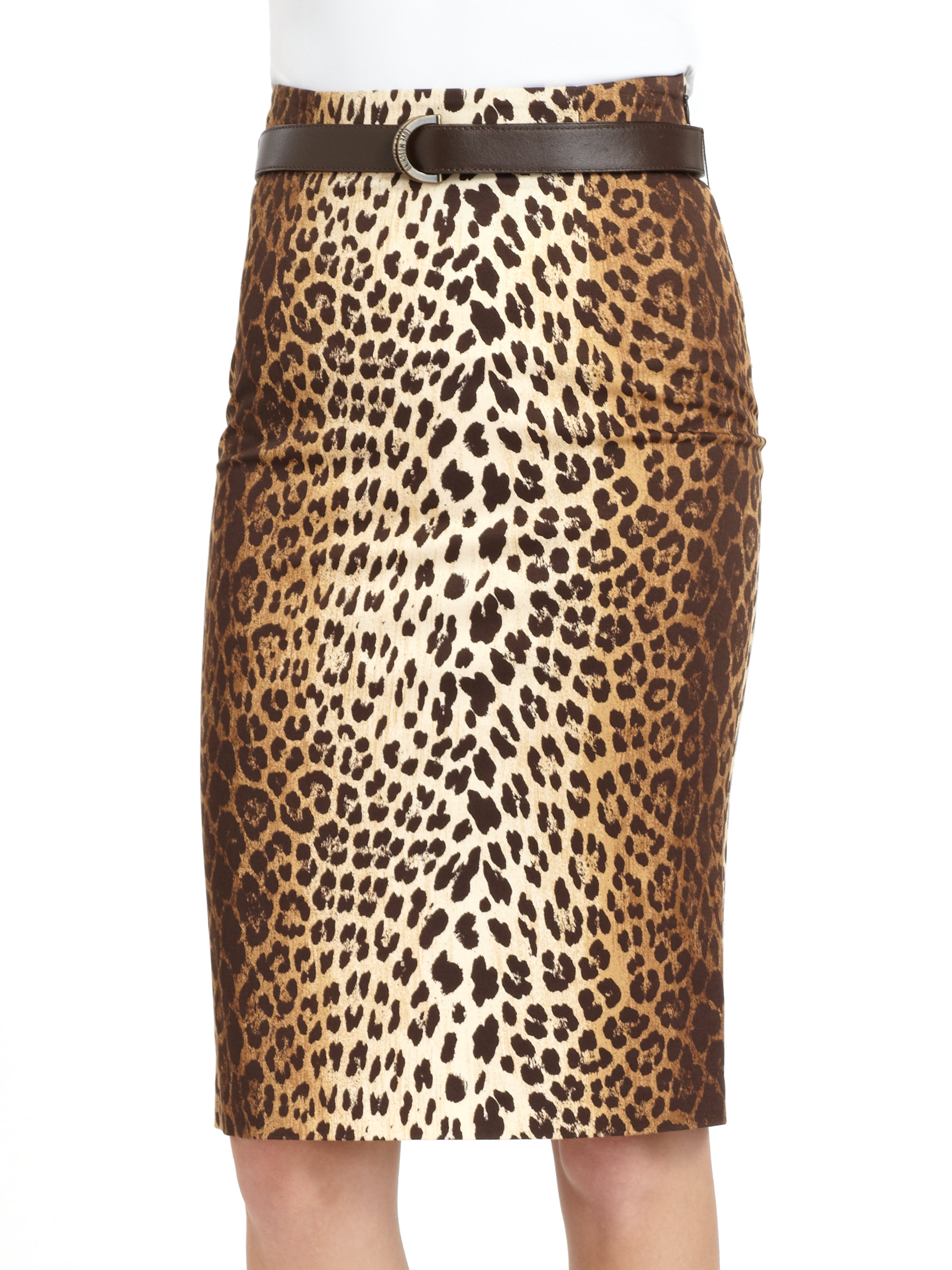 Love Moschino Leopardprint Pencil Skirt in Animal (animal print) | Lyst