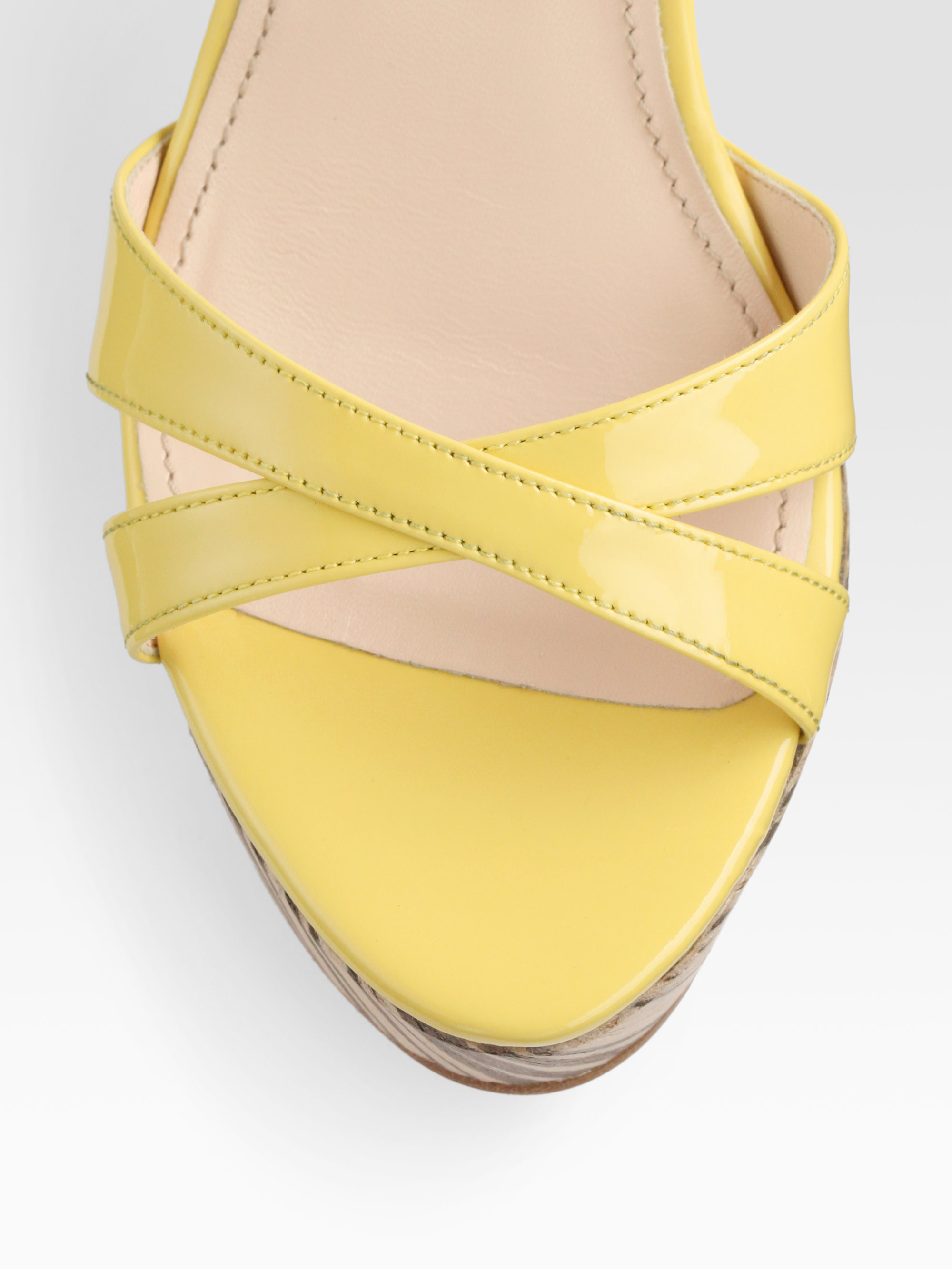 prada yellow sandals