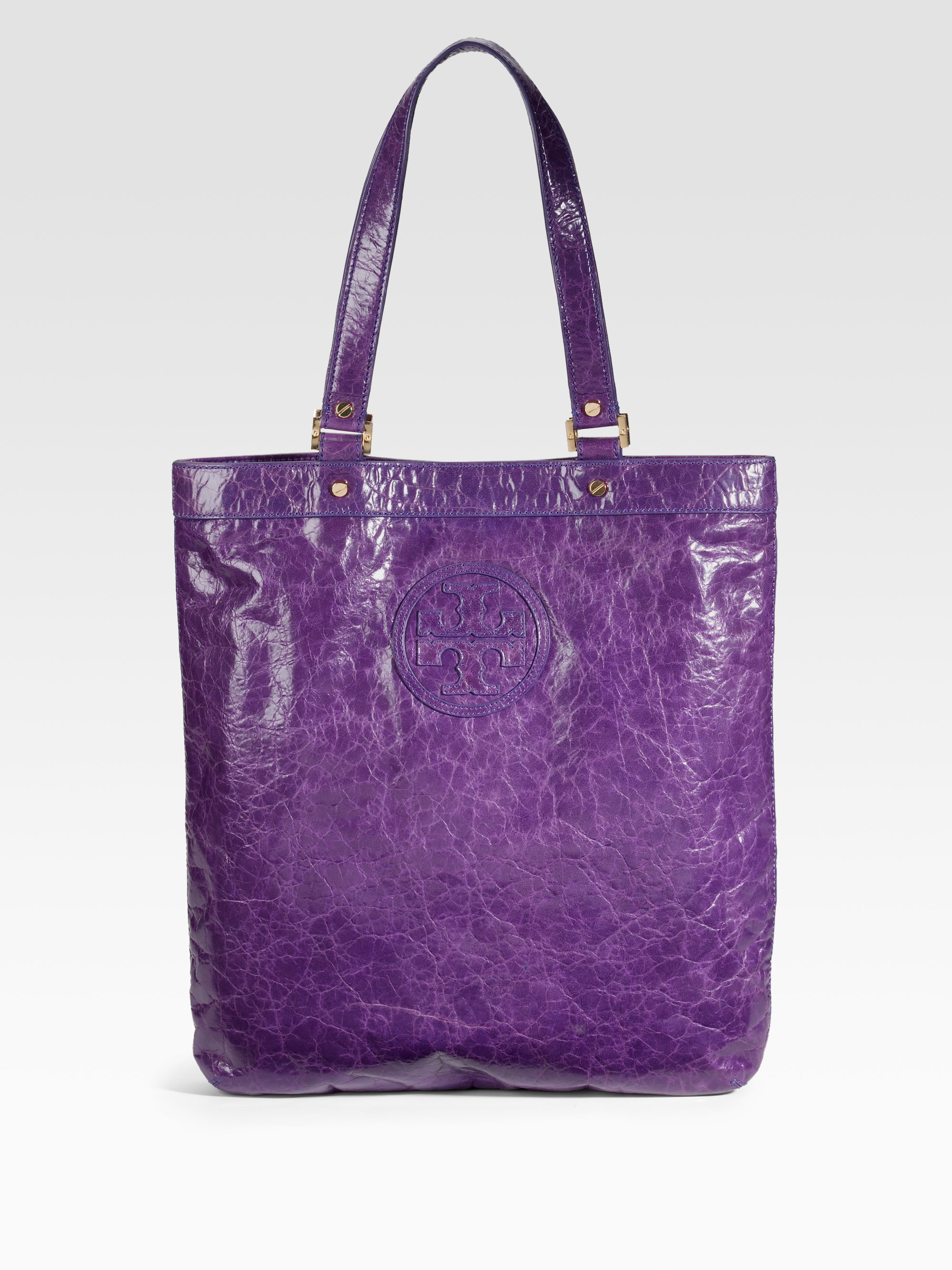 tory burch ella tote purple