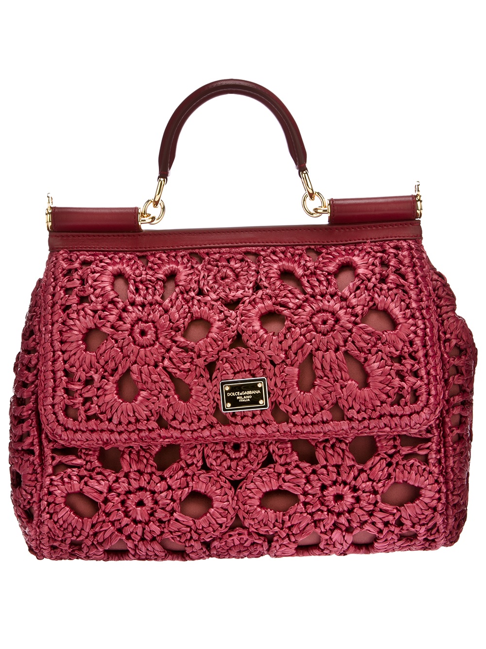 cherry crochet bag