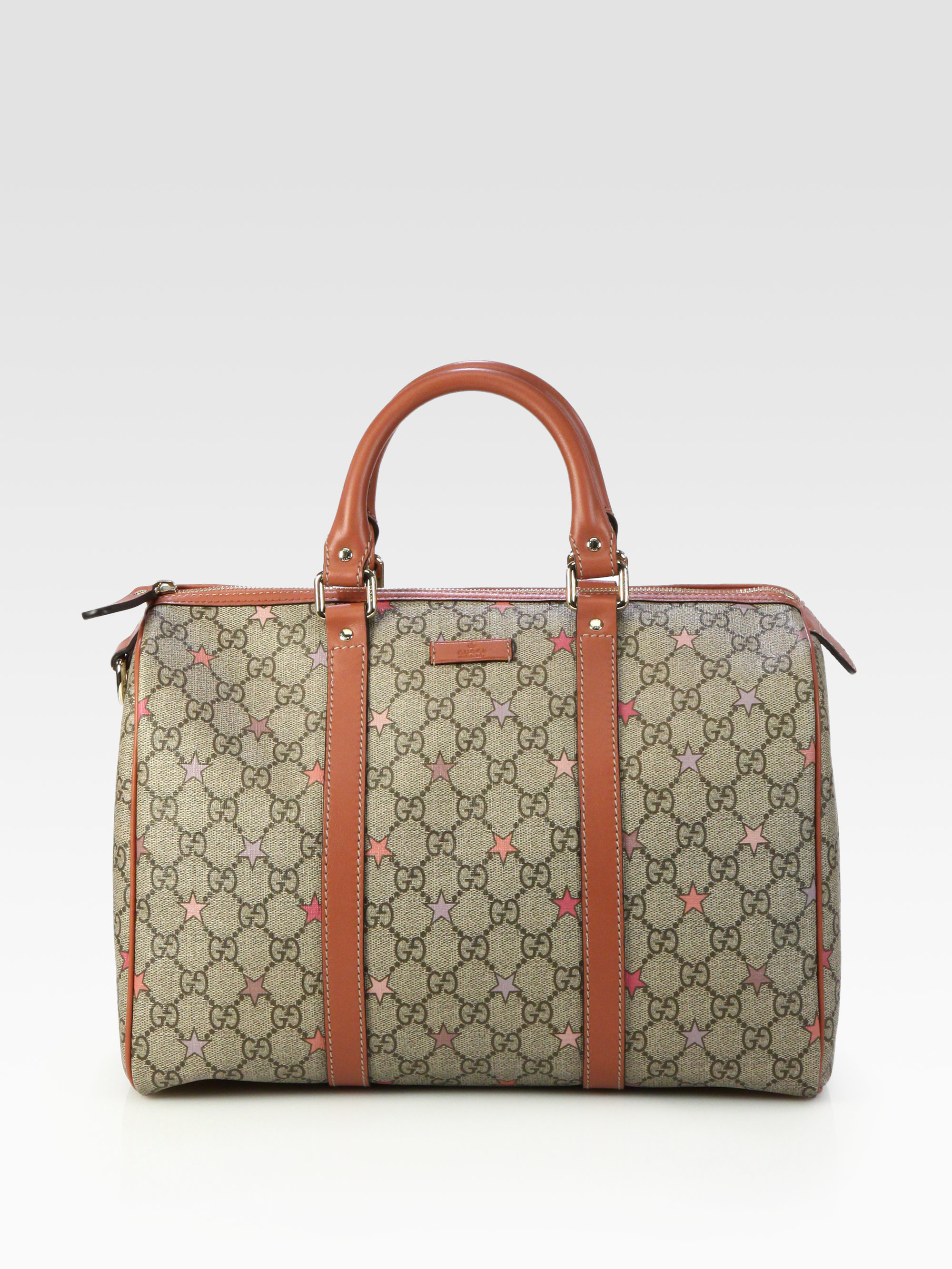 gucci gg supreme canvas boston bag in lyst gucci gg supreme canvas boston bag in lyst