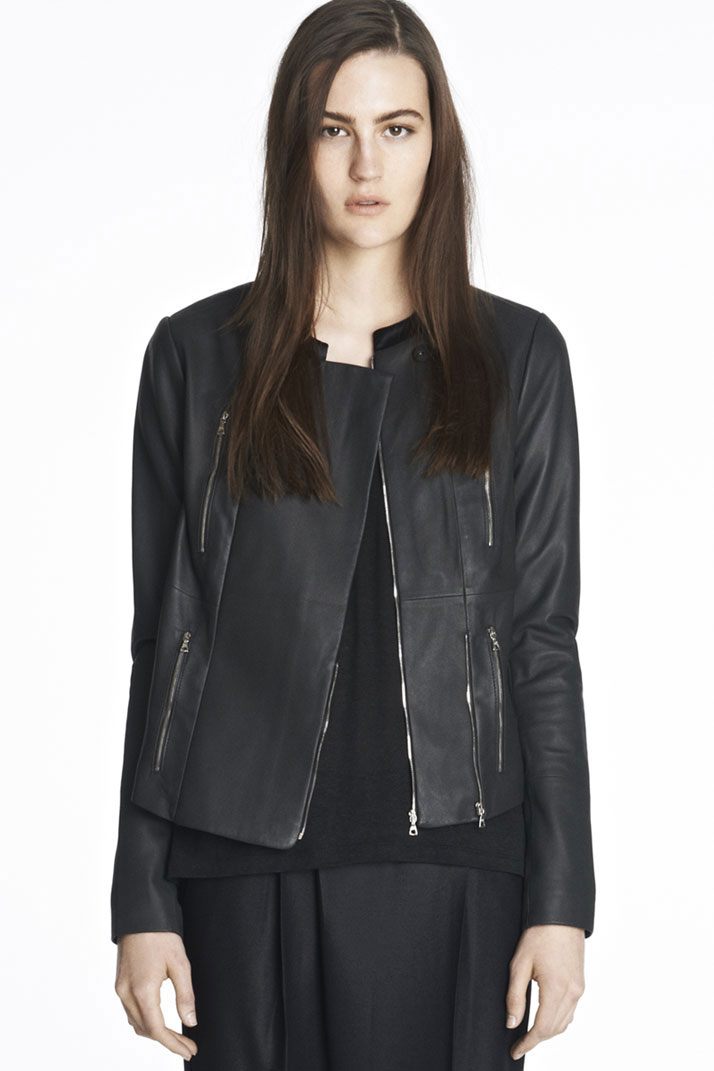 Lyst J brand Lee Leather Jacket in Black