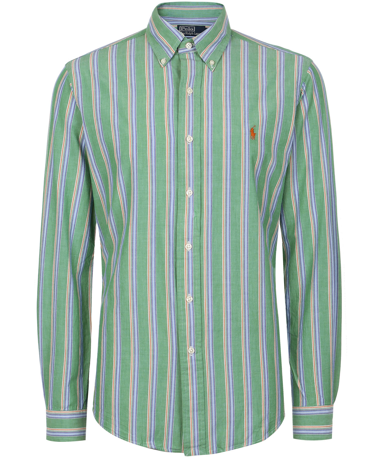 Polo ralph lauren Green Three Stripe Button down Shirt in Green for Men ...