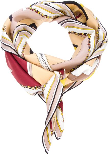 Emilio Pucci Silk Foulard Scarf in Multicolor (multi) | Lyst