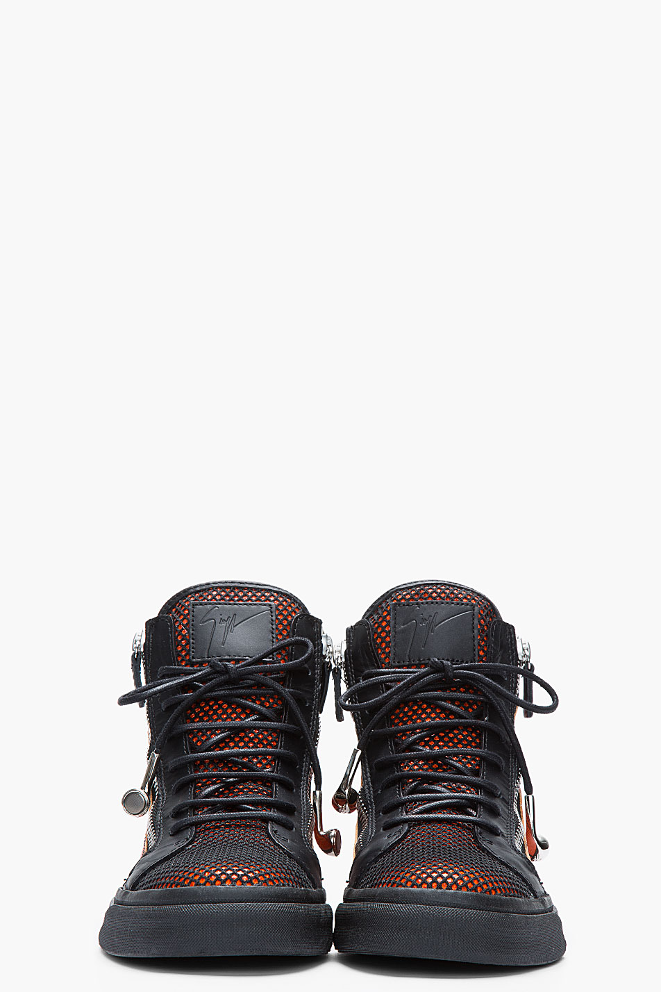 giuseppe zanotti orange sneakers