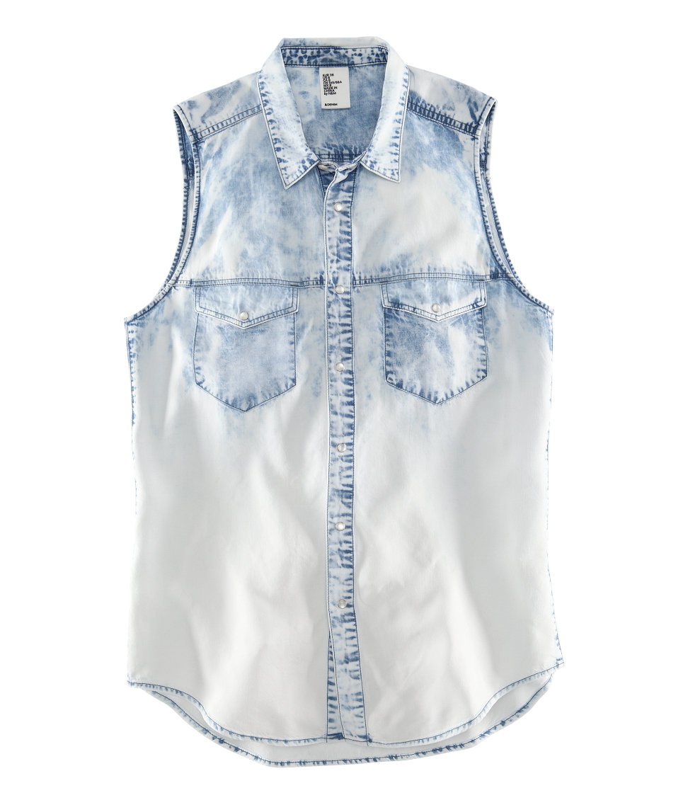 h & m denim shirt