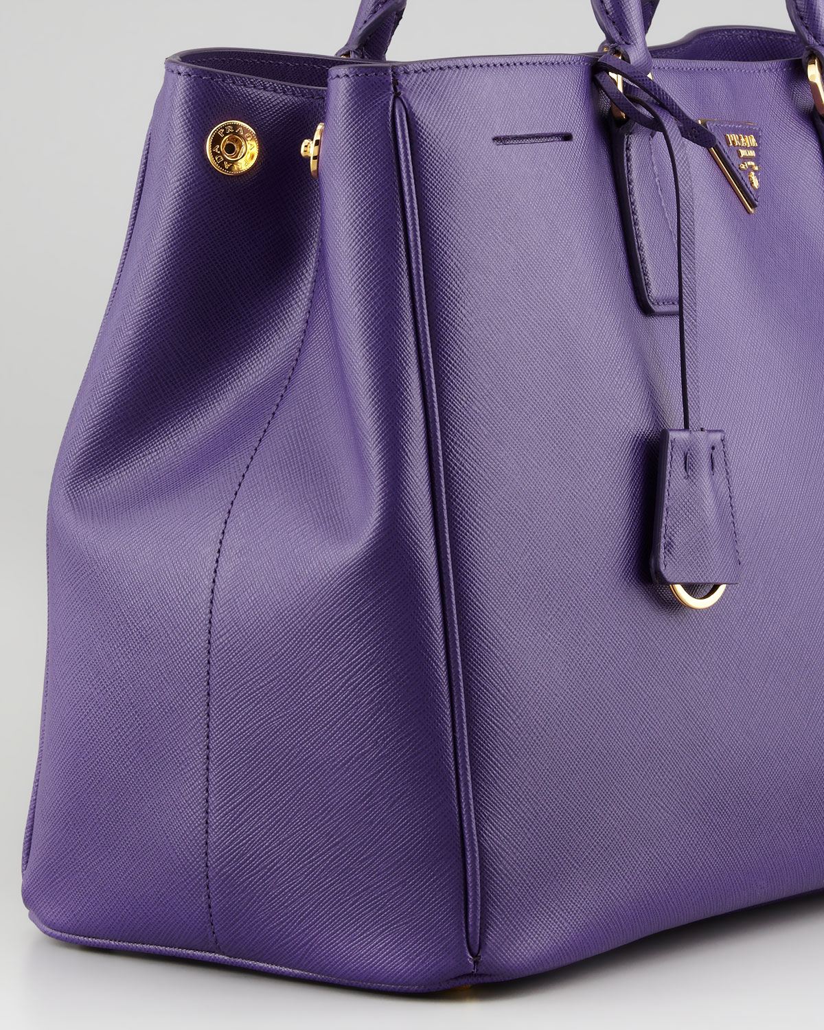 Prada Saffiano Gardners Tote Bag Purple In Lyst Gallery