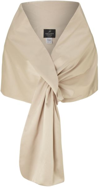Adrianna Papell Pull Through Wrap Cover Up in Gold (champagne) | Lyst