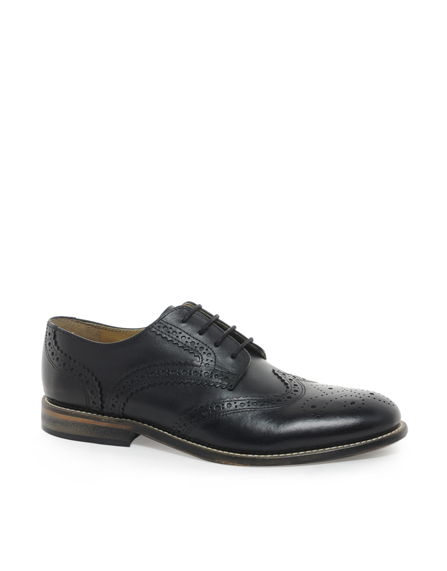 Asos Brogues in Leather in Black for Men | Lyst