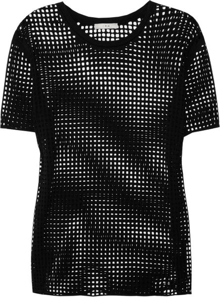 Iro Taylor Cutout Cotton T-Shirt in Black | Lyst
