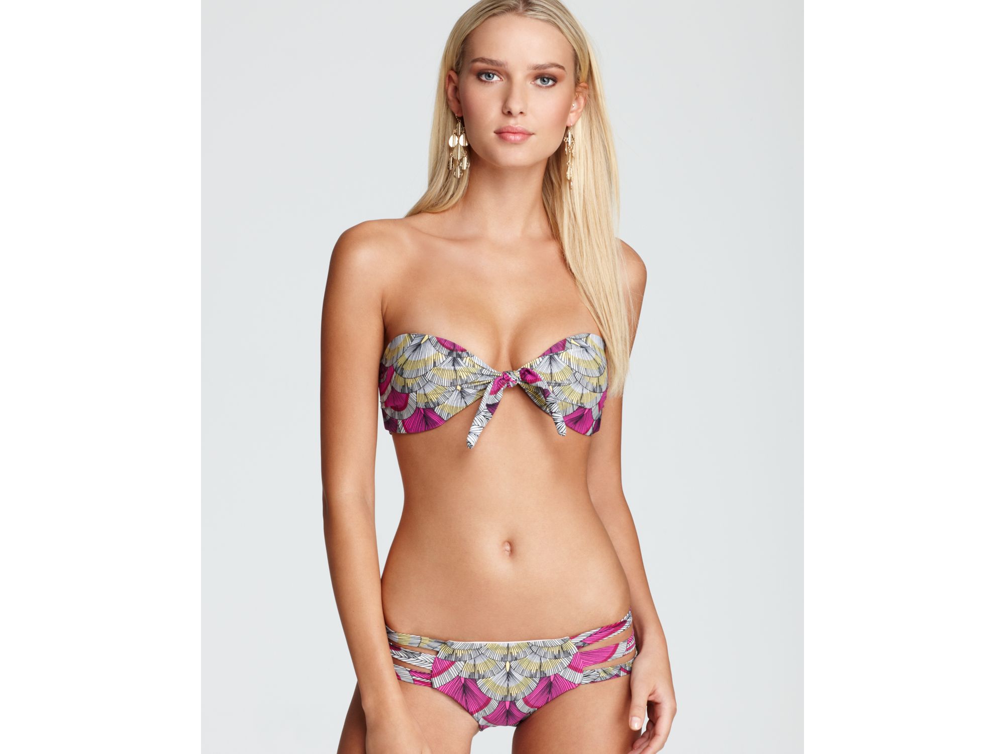 strappy bandeau bikini top