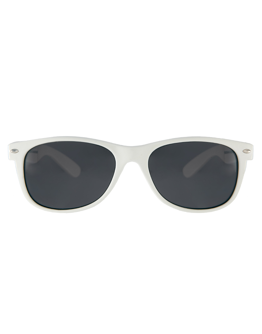 River island Wayfarer Sunglasses in White for Men Lyst