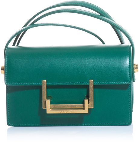 Saint Laurent Lulu Leather Shoulder Bag in Green | Lyst