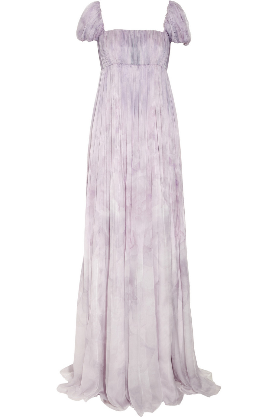 Lyst - Alexander Mcqueen Floral Print Silk Chiffon Gown in Purple