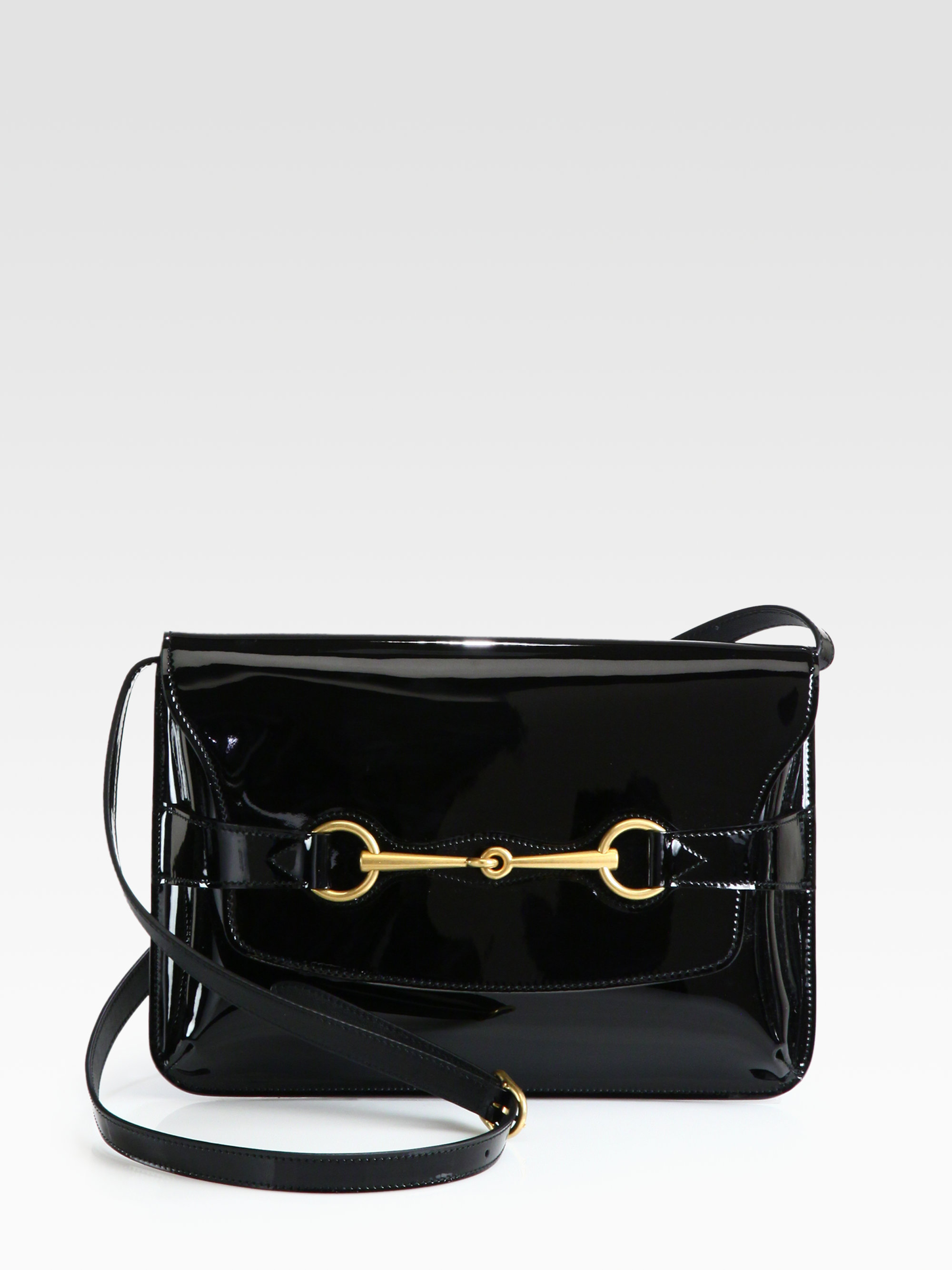 Lyst Gucci Bright Bit Patent Leather Shoulder Bag In Pink