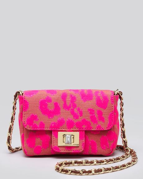 Juicy Couture Shoulder Bag Mini Gretchen in Pink (neon pink leopard) | Lyst