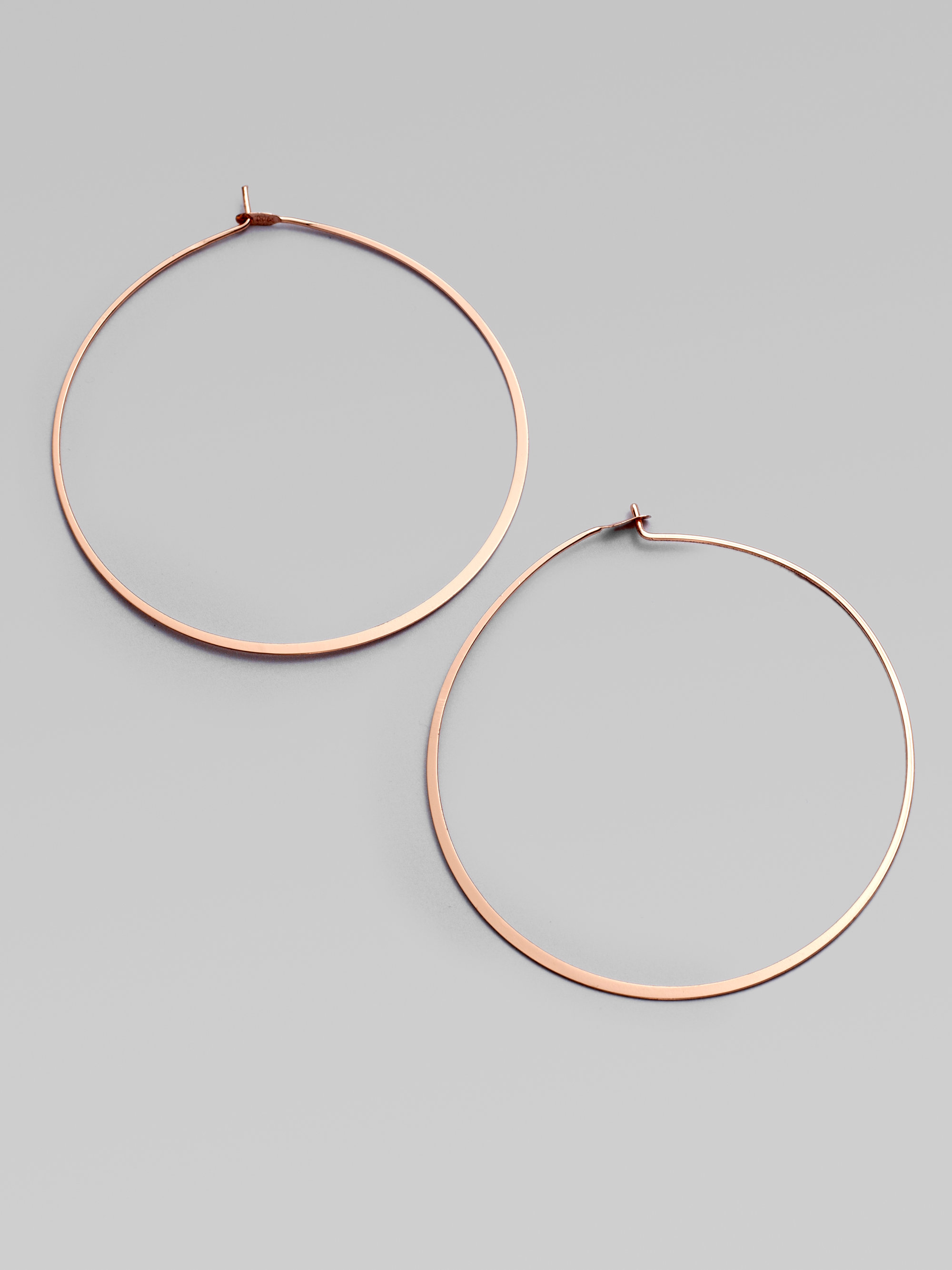 Lyst Michael Kors Heritage Thin Whisper Rose Goldtone Hoop Gallery
