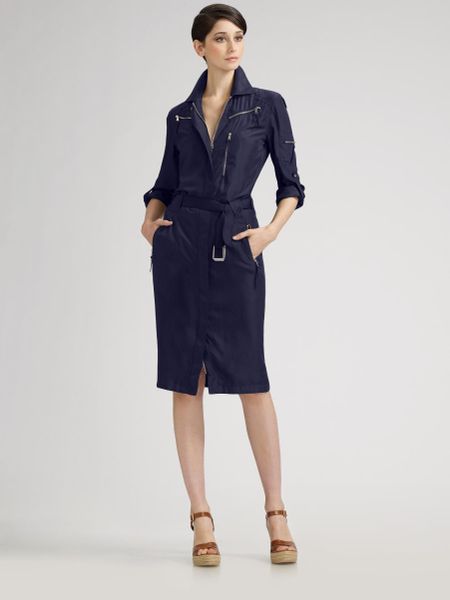 Ralph Lauren Black Label Reeve Belted  Silk Shirtdress in 